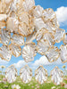 50/100/200pcs 20mm White Shell-Shaped Acrylic Beads, Cream Petal Bead Caps, Suitable For DIY Crafts, Jewelry Making And Phone Case Decoration